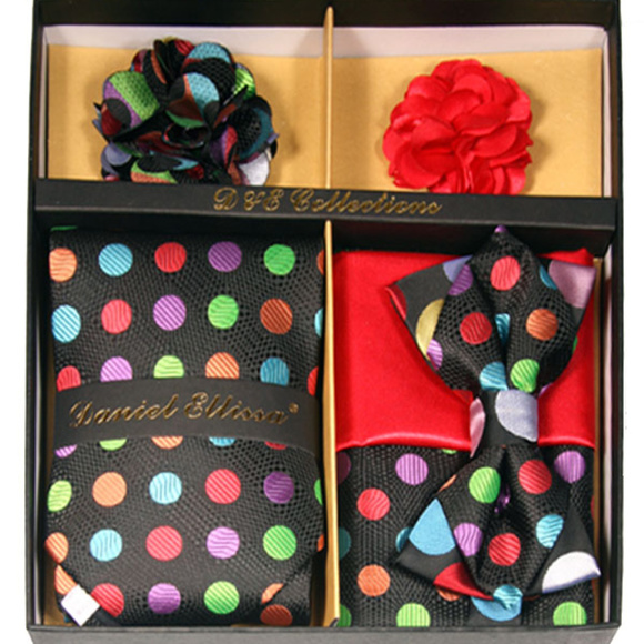 Daniel Ellissa Other - 6 Piece Polkadot Red Blue Necktie & Bow Tie Set Daniel Ellissa Other - 6 Piece Polkadot Red Blue Necktie & Bow Tie Set